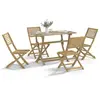 Image de vidaXL Ensemble à manger de jardin 5 pcs Bois d'acacia solide