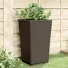 Image de vidaXL Jardinières 2 pcs marron 32,5x32,5x57 cm polypropylène