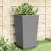 Image de vidaXL Jardinières 4 pcs gris clair 32,5x32,5x57 cm polypropylène