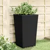 Image de vidaXL Jardinières 4 pcs noir 32,5x32,5x57 cm polypropylène