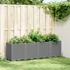 Image de vidaXL Jardinière gris clair 160x40x53 cm polypropylène