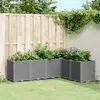 Image de vidaXL Jardinière gris clair 160x120x53 cm polypropylène