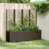 Image de vidaXL Jardinière avec treillis marron 160x40x140 cm PP