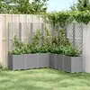 Image de vidaXL Jardinière avec treillis gris clair 160x160x140 cm PP