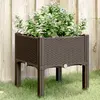 Image de vidaXL Jardinière avec pieds marron 40x40x42 cm PP