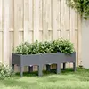 Image de vidaXL Jardinière avec pieds bleu gris 120x40x42 cm PP