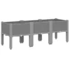 Image de vidaXL Jardinière avec pieds gris clair 120x40x42 cm PP