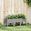 Image de vidaXL Jardinière avec pieds gris clair 120x40x42 cm PP
