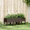 Image de vidaXL Jardinière avec pieds marron 120x40x42 cm PP