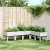 Image de vidaXL Jardinière avec pieds blanc 160x120x42 cm PP