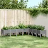 Image de vidaXL Jardinière avec pieds gris clair 200x160x42 cm PP