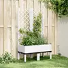 Image de vidaXL Jardinière avec treillis blanc 80x40x142 cm PP