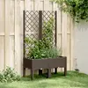 Image de vidaXL Jardinière avec treillis marron 80x40x142 cm PP