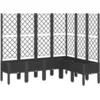 Image de vidaXL Jardinière avec treillis noir 160x120x142 cm PP
