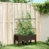 Image de vidaXL Jardinière avec treillis marron 80x40x142,5 cm PP