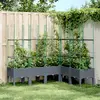Image de vidaXL Jardinière avec treillis bleu gris 160x120x142,5 cm PP