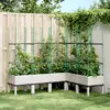 Image de vidaXL Jardinière avec treillis blanc 160x120x142,5 cm PP