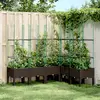 Image de vidaXL Jardinière avec treillis marron 160x120x142,5 cm PP