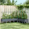 Image de vidaXL Jardinière avec treillis bleu gris 200x160x142,5 cm PP