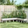 Image de vidaXL Jardinière avec treillis blanc 200x160x142,5 cm PP
