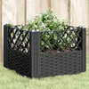 Image de vidaXL Jardinière avec piquets noir 43,5x43,5x43,5 cm PP
