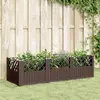 Image de vidaXL Jardinière avec piquets marron 123,5x43,5x43,5 cm PP