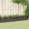 Image de vidaXL Jardinière avec piquets marron 363,5x43,5x43,5 cm PP