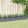 Image de vidaXL Jardinière avec piquets bleu gris 363,5x43,5x43,5 cm PP