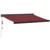 Image de vidaXL Luifel automatisch uittrekbaar 350x250 cm bordeauxrood