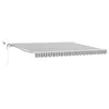 Image de vidaXL Auvent rétractable automatique avec LED anthracite et blanc, auvent, auvent de porte, auvent de jardin, store, auvent de terrasse