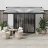Image de vidaXL Auvent rétractable anthracite et blanc 4x3 m tissu et aluminium