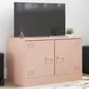 Image de vidaXL Meuble TV rose 67x39x44 cm acier