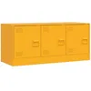 Image de vidaXL Meuble TV jaune moutarde 99x39x44 cm acier