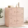 Image de vidaXL Buffet rose 67x39x73 cm acier