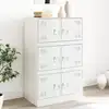 Image de vidaXL Buffet blanc 67x39x107 cm acier