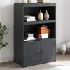Image de vidaXL Buffet anthracite 67x39x107 cm acier