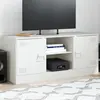 Image de vidaXL Meuble TV blanc 99x39x44 cm acier