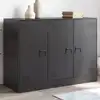Image de vidaXL Buffet noir 99x39x73 cm acier