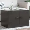 Image de vidaXL Table basse noir 67x50x44 cm acier