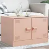 Image de vidaXL Table basse rose 67x50x44 cm acier