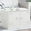 Image de vidaXL Table basse blanc 67x50x44 cm acier