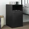 Image de vidaXL Table de chevet noir 34,5x39x62 cm acier