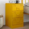 Image de vidaXL Table de chevet jaune moutarde 34,5x39x62 cm acier