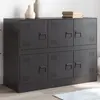 Image de vidaXL Buffet noir 99x39x73 cm acier