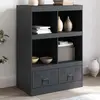Image de vidaXL Buffet haut anthracite 67x39x95 cm acier