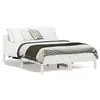 Image de vidaXL Cadre de lit sans matelas blanc 135x190 cm bois de pin massif