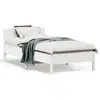 Image de vidaXL Cadre de lit sans matelas blanc 75x190 cm bois de pin massif