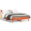 Image de vidaXL Cadre de lit sans matelas cire marron 140x190cm bois pin massif