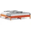 Image de vidaXL Cadre de lit sans matelas cire marron 200x200cm bois pin massif
