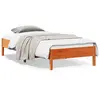 Image de vidaXL Cadre de lit sans matelas cire marron 100x200cm bois pin massif